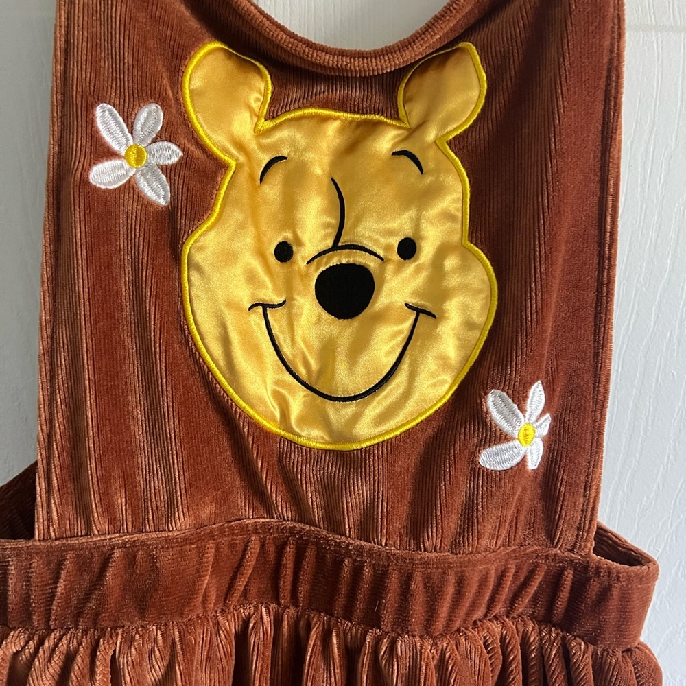 Disney Winnie the Pooh Brown Corduroy Overall Dress - Picture 2 of 5